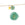 Beads wholesaler  - Green aventurine pendant 12mm astrological sign Libra - Hole: 1mm (1)
