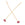 Beads wholesaler  - Headpin Fine golden brass with fuchsia pink zircon - 42x3x0.6mm (2)