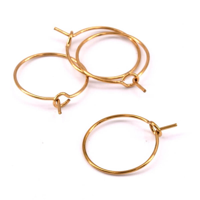 Hoop earrings golden stainless steel 15mm-0.7mm (4)