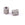 Beads wholesaler  - Cylinder bead diamond striated- stainless steel 7x6mm (2)