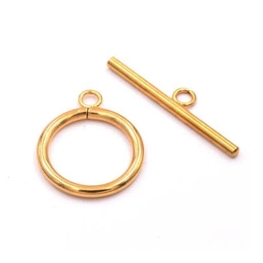 T clasp - Golden stainless steel 22mm and T-bar 35mm (1)