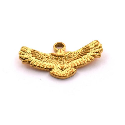 Flying eagle bird pendant golden stainless steel 13x25.5mm (1)