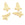 Beads Retail sales Chandelier earrings with 3rings golden stainless steel 20x13.5mm (4)