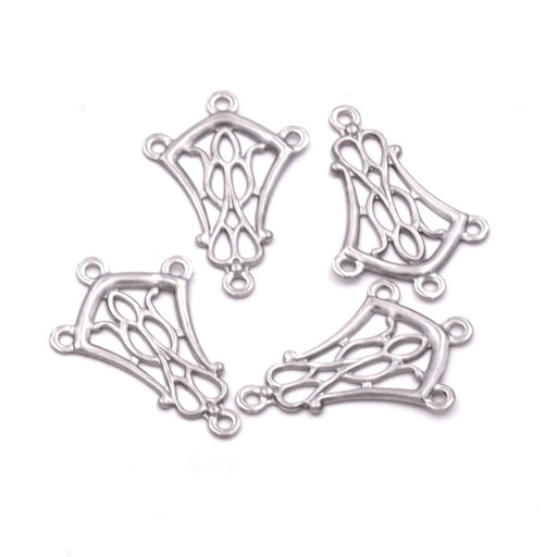 Chandelier earrings 3 rings stainless steel 20x13.5mm (4)