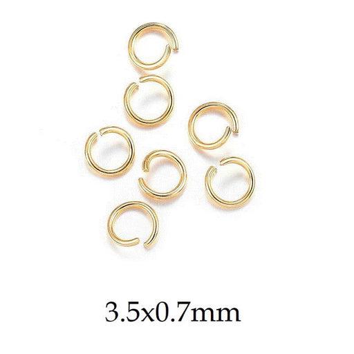 Jump rings Long-lasting golden stainless steel 3.5x0.7mm (22)