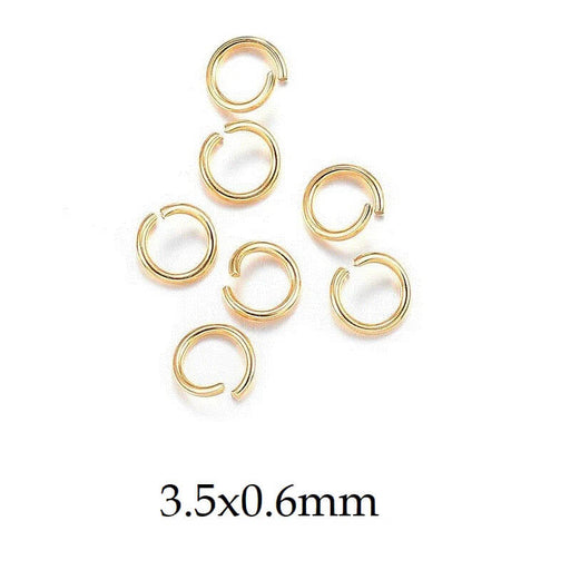 Buy Jump rings Long-lasting golden stainless steel 3.5x0.6mm (20)
