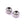 Beads wholesaler  - Round bead stainless steel 8x7mm - Hole: 3mm (2)