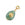Beads wholesaler  - Aventurine oval pendant, golden steel cabochon 18x13mm (1)