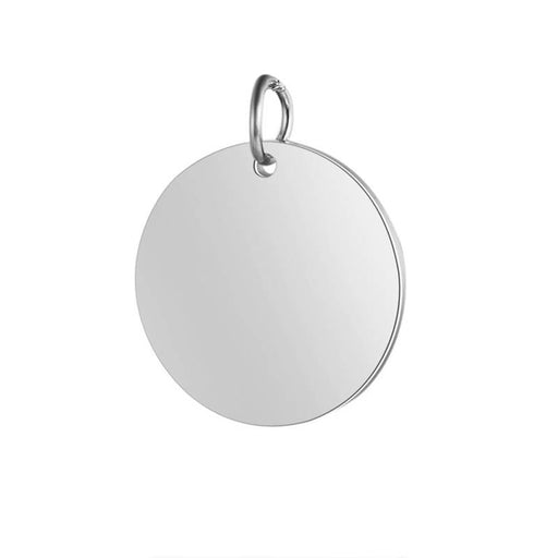 Medal pendant round stainless steel 12mm with ring (1)