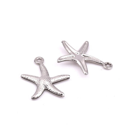 Buy Starfish charm pendant Stainless steel - 19x16mm (1)