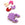Beads wholesaler  - Crab charm PARMA purple enamel - Golden stainless steel - 10mm (1)