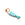 Beads wholesaler  - Fish pendant Turquoise and white enamel - golden steel 19x5mm (1)