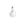Beads wholesaler  - Round pendant stainless steel - 6mm - Hole: 3.5mm (1)