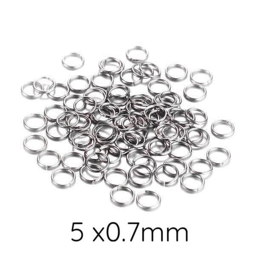 Buy Jump Rings Open Stainless Steel 5x0.7mm (40)