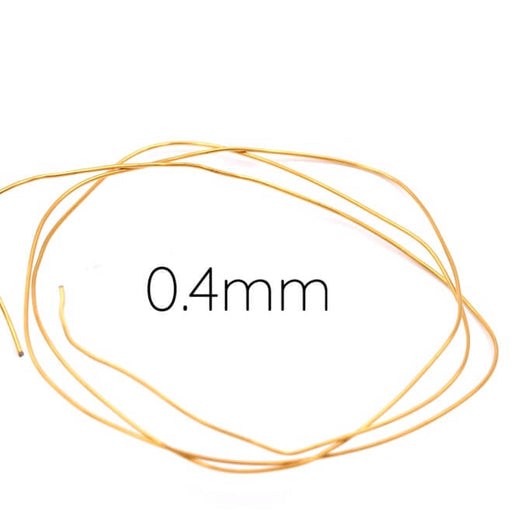 Stainless Steel Wire - Long-Lasting golden - 0.4mm (50cm)