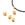 Beads wholesaler  - Golden stainless steel diamond-shaped bead 5x4mm - Hole: 1mm (4)
