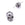 Beads Retail sales Skull bead with vertical hole - steel 8x6mm - Hole: 1.6mm (1)