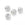 Beads wholesaler  - Rondel bead diamond cut - Silver color steel - 3x2.5mm - Hole: 1.2mm (10)