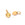 Beads wholesaler  - Tiny heart shaped pendant - 7mm ribbed - golden stainless steel - 6mm ring (1)