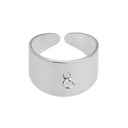 Ring with ring Sterling silver plated - 10 microns - 18mm (1)