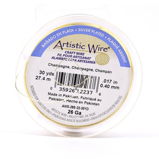 Artistic wire gauge copper wire 26G -0.4mm Champagne Gold- 27.4m (1)
