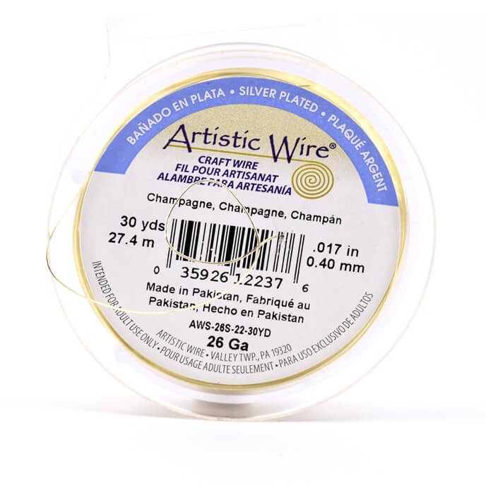 Artistic wire gauge copper wire 26G -0.4mm Champagne Gold- 27.4m (1)