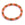 Beads wholesaler  - Nepalese crocheted bangle bracelet orange and beige chevron 65mm (1)