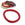 Beads wholesaler  - Nepalese crocheted bangle bracelet red silver lined 65mm (1)