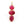 Beads wholesaler  - Pendant with 3 ruby stones golden with fine gold 20mm (1)