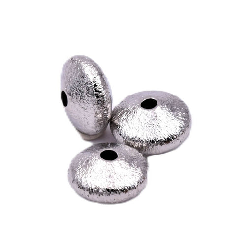 Stardust Rondelle Separator Bead 10x5mm Platinum Plated - Hole: 1.8mm (3)