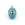 Beads wholesaler  - Amazonite and blue cubic zirconia oval pendant -18mm - Hole: 1.8mm (1)