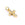 Beads wholesaler  - Charm Pendant Cross Golden Brass - 6 Zircons - 8x5mm (1)