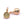 Beads wholesaler  - Prehnite round charm pendant golden brass light gold 7mm (1)