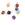 Beads wholesaler  - Beads Charms Mix Gemstones 4-10mm With Gold Brass Ring (10)