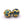 Beads wholesaler  - Round bead blue and green enamel metal - 7.5x7mm - Hole: 1.6mm (2)