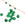 Beads wholesaler  - Tiny Glass charm diamond effect cut emerald green 4x2mm - hole-0.7mm (10)