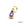 Beads wholesaler  - Drop charm pendant purple zircon Quality golden 8x3mm (1)