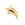 Beads wholesaler  - Horn pendant set with zircons - 15mm golden brass (1)