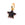 Beads Retail sales Star pendant Brass and paved with zircons 7mm - hole: 2.5mm (1)