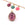 Beads Retail sales Oval clover pendant in golden-plated brass with purple enamel, 12x10mm (1)