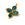 Beads wholesaler  - Green onyx flower cross pendant 925 silver golden quality 24x19mm (1)