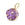 Beads wholesaler  - Amethyst and golden brass flower pendant 17mm - Hole: 4mm (1)