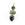 Beads wholesaler  - Pendant with 3 emerald stones fine golden 20mm (1)