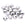 Beads Retail sales SILVER Czech fire-polished faceted beads 12mm (6)
