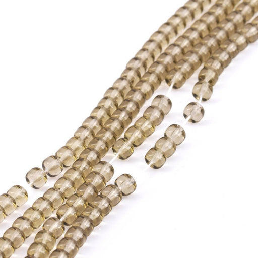 Czech Black Diamond rondelle beads - 4x5mm (1 strand)