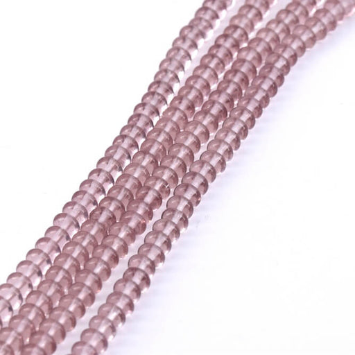 Bohemian Light Amethyst rondelle beads - 3x5mm (1 strand)