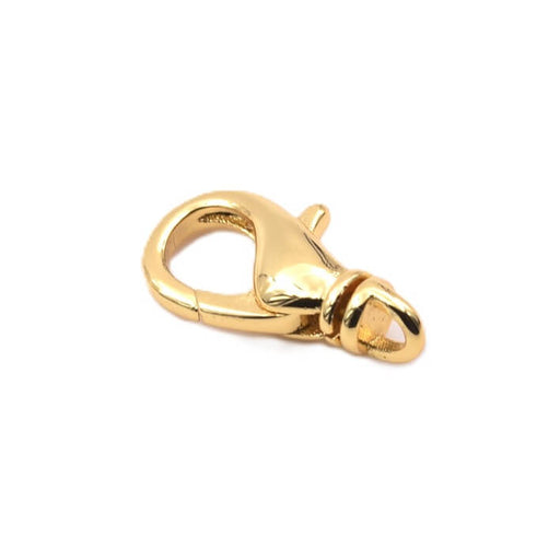 Gold-Plated Brass Swivel Lobster Clasp 15mm - 2mm Hole (1)