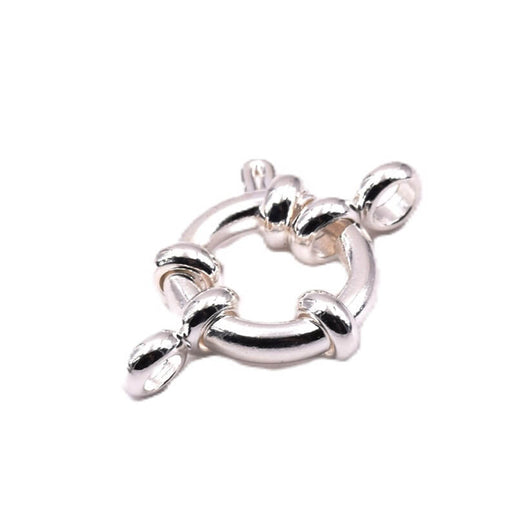 Round nautical clasp Silver stainless steel - 12mm - Hole: 2mm (1)