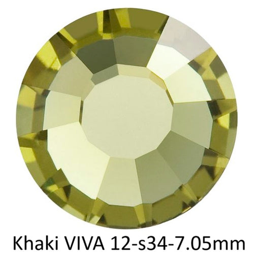 Buy Glue on FlatBack Preciosa Khaki VIVA 12 ss34-7.05mm (12)
