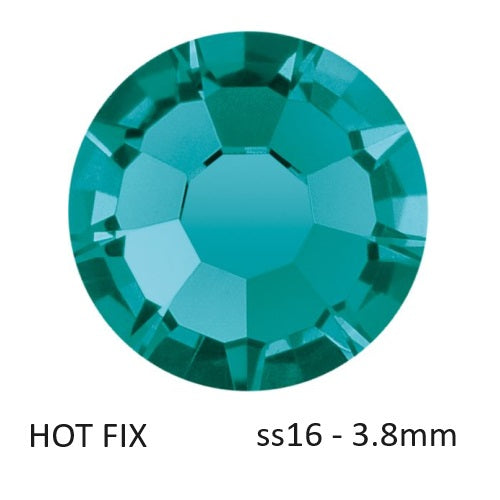 Preciosa Flatback Hotfix Rhinestones Blue Zircon - ss16-3.8mm (60)